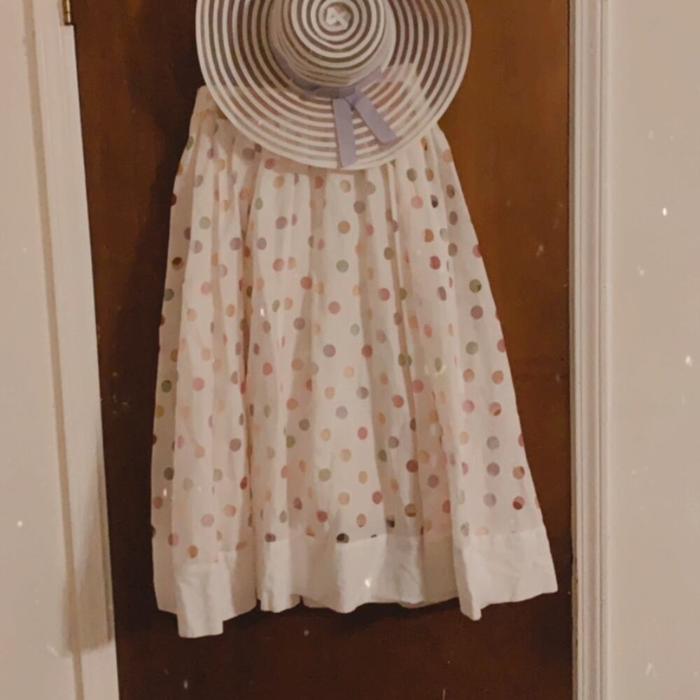 ASOS rainbow skirt cream